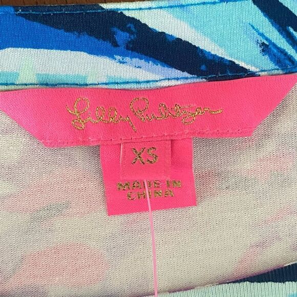Lilly Pulitzer Dress Lula Mr. Peacock Tweethearts Blue Size XS new - Picture 7 of 15